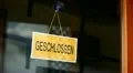 Open and closed signs (german) HD Footage