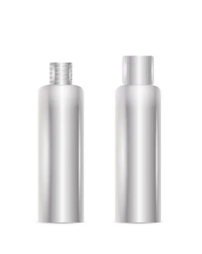 Open and closed silver bottle イラスト素材