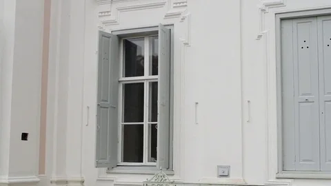 Open and Closed Windows of the House Stock-Footage 71510671