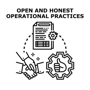 Open and honest operational practices illustration Stock Illustration