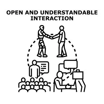Open and understandable interaction concept illustration Stock Illustration