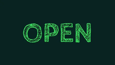 OPEN animated text for video Stock Footage 127129087