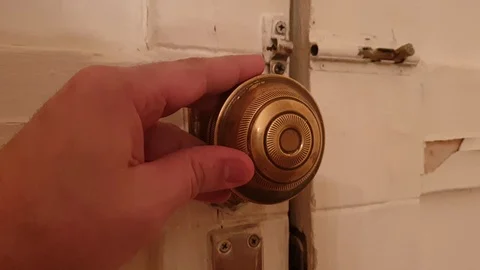 Open antique door Stock Footage 122381718