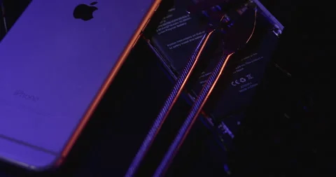Open Apple iPhone with cracked screen. Replacing broken screen of Smartphone Stock Footage 237415219