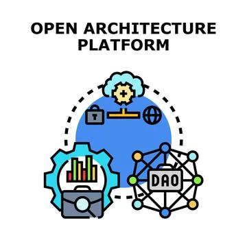 Open architecture platform for decentralized autonomous organization managi.. Stock Illustration