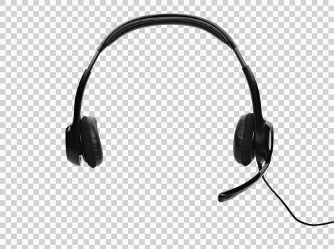 Open audio headset with a micro  (clipping path ) Stock Photos