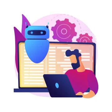 Open automation architecture abstract concept vector illustration. Stock Illustration