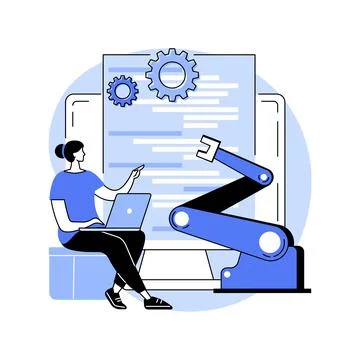 Open automation architecture abstract concept vector illustration. Illustrazione stock