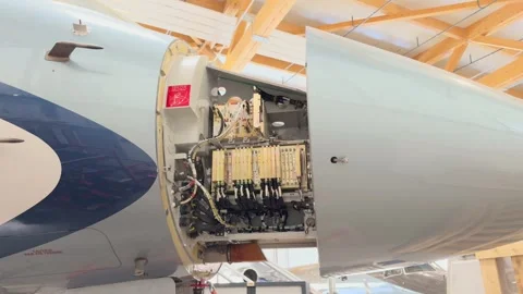 Open Avionics Bay of Private Jet Airplane 動画素材 332729456
