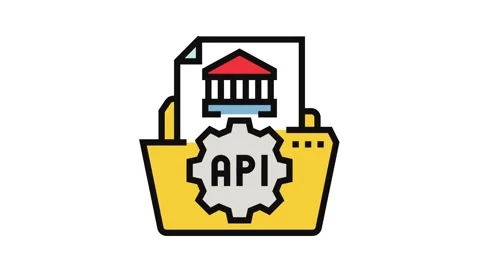 Open banking api fintech color icon animation Stock Footage 326116301