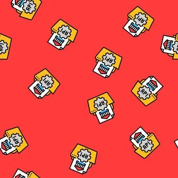 Open banking api fintech vector seamless pattern Illustrazione stock