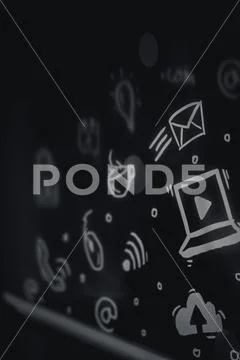 Open banking crypto blockchain technology on a computer screen Stock Photos