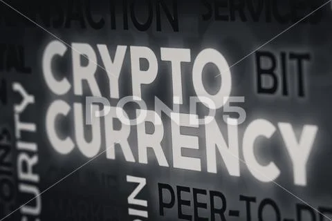Open banking crypto blockchain technology on a computer screen Stock Photos