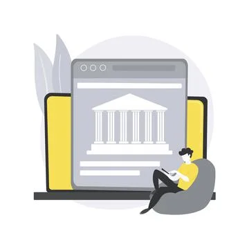 Open banking platform abstract concept vector illustration. Stock Illustration