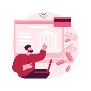 Open banking platform abstract concept vector illustration. Stock Illustration