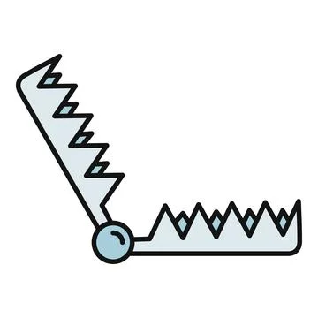 Open bear trap concept showing danger and hazard 스톡 일러스트