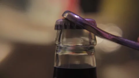 Open beer bottle Stock Footage 48868666