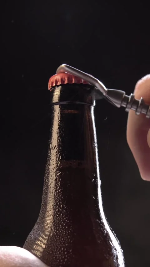 Open a beer bottle Stock Footage 248767423