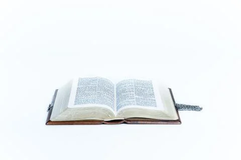 Open bible isolated on a white background Stock Photos