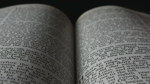 Open Bible pages flipped at medium pace 스톡 동영상 146937521