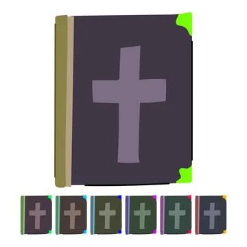 Open bible vector cartoon graphic Stock Illustration