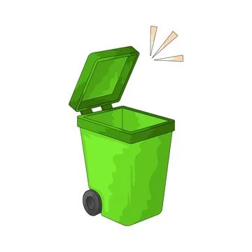 Open bin illustration Stock Illustration