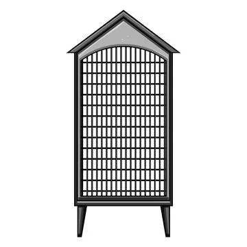 Open bird cage cartoon vector illustration Stock Illustration