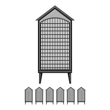 Open bird cage cartoon vector graphic 스톡 일러스트
