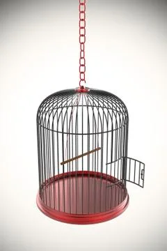 Open bird cage 스톡 일러스트