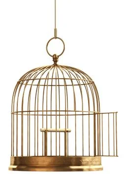 Open bird cage Fotos Stock