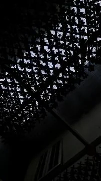 Open black ceiling from lower views Stock Photos