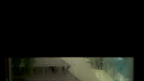 Open black curtains Vídeo Stock 148257442