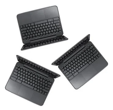 Open black laptops computer Stock Illustration