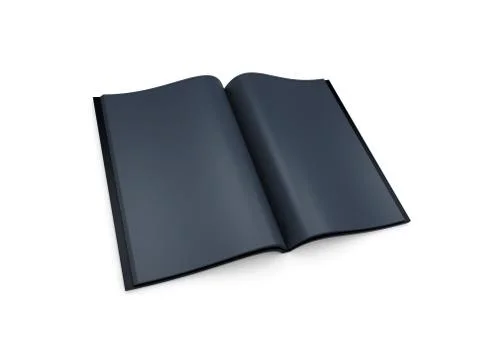 Open blank black book Stock Illustration