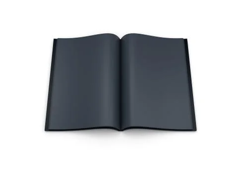 Open blank black book Stock Illustration
