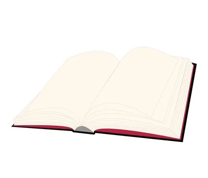 Open blank book, catalog, magazines, diary or notebook mockup with empty pages Stock Illustration