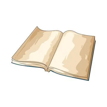 Open blank book illustration Stock Illustration