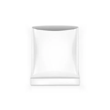 Open Blank Foil Pouch Snack Packaging On White Background イラスト素材