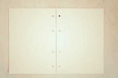 An open blank notebook, pages in a cage Stock Photos