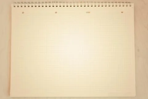 An open blank notebook, pages in a cage Stock Photos