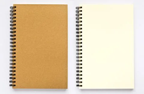 Open blank notebook on a white background Stock Photos