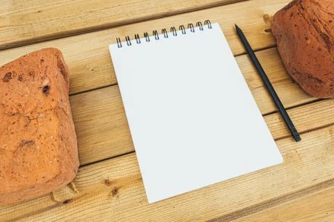 Open blank notepad. Stock Photos