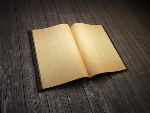 Open blank old book Stock Illustration