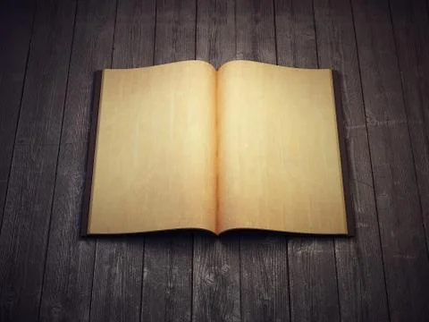 Open blank old book Stock Illustration