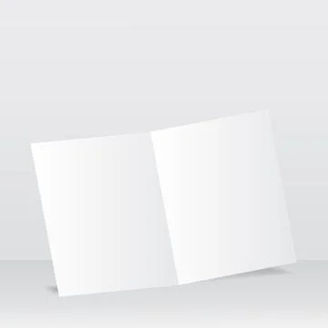 Open blank white booklet  . Stock Illustration