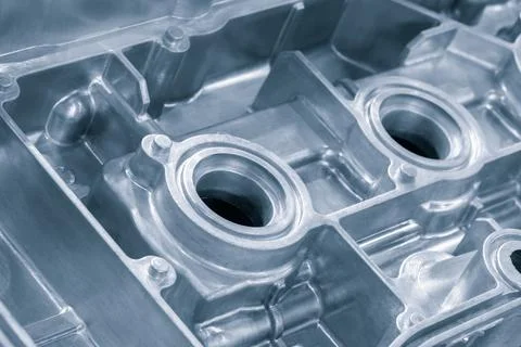 Open block cylinder petrol engine. Close-up, industrial metalworking concept Foto stock