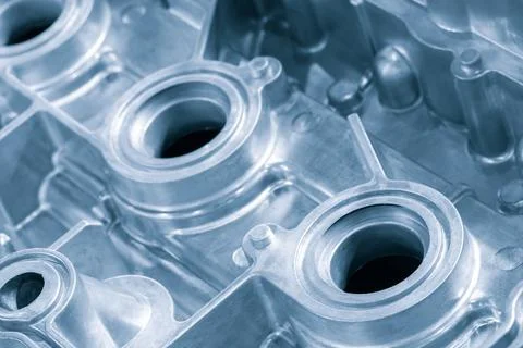 Open block cylinder petrol engine. Close-up, industrial metalworking concept Foto stock
