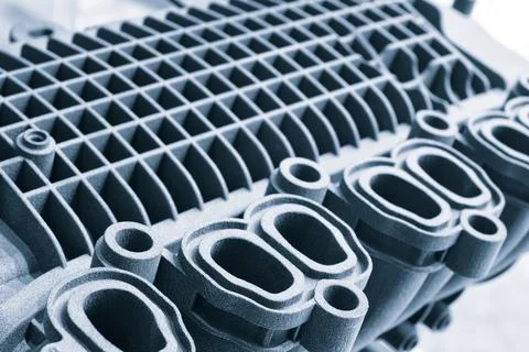Open block cylinder petrol engine. Close-up, industrial metalworking concept Foto stock