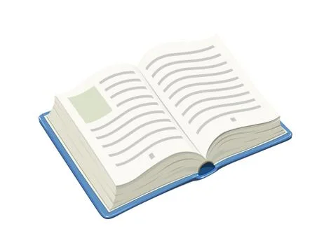 Open blue book Stock Illustration