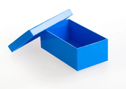 Open blue box 스톡 사진